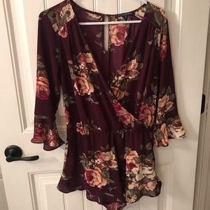 One ❤️Clothing, floral print romper
